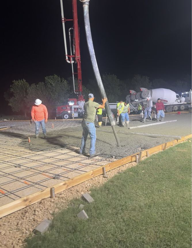 Concrete pour